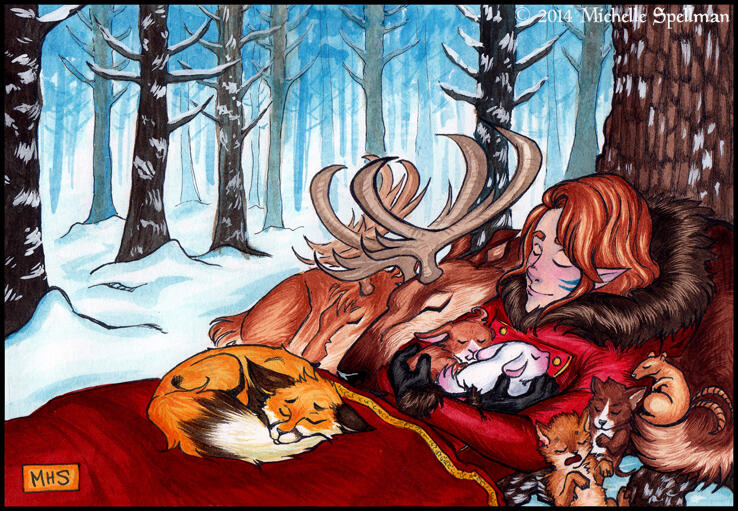 Sleeping Animals at Christmas