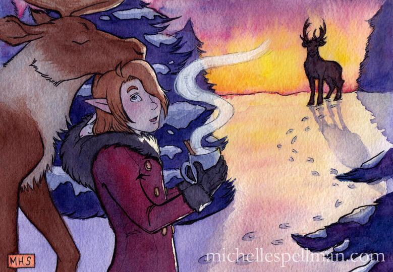 Sunset Christmas Card